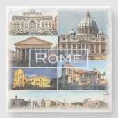 LZO002ローマ、ラツィオ、イタリア、 ストーンコースター (正面)