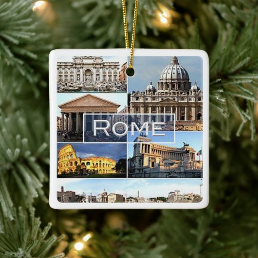 LZO002ローマ、ラツィオ、イタリア、 セラミックオーナメント (ツリー)