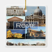 LZO002ローマ、ラツィオ、イタリア、 セラミックオーナメント (裏面)