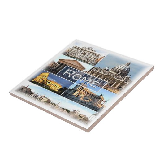 LZO002ローマ、ラツィオ、イタリア、 タイル (側面)