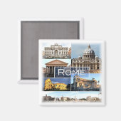 LZO002ローマ、ラツィオ、イタリア、冷蔵庫 マグネット (正面/裏面)