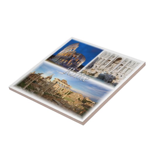 LZO005ローマ、モザイク、ラツィオ、イタリア、 タイル (側面)