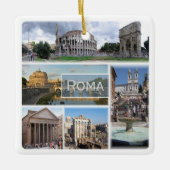 LZO006ローマ、モザイク、ラツィオ、イタリア、 セラミックオーナメント (正面)