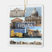 LZO010モザイク・オブ・ローマ、ラツィオ、イタリア、 セラミックオーナメント (左)