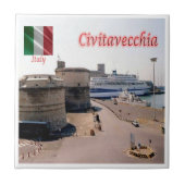 LZO014 CIVITAVECCHIA, Forte Michelangelo，ポート， タイル (正面)