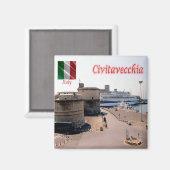 LZO014 CIVITAVECCHIA, Forte Michelangelo，ポート， マグネット (正面/裏面)