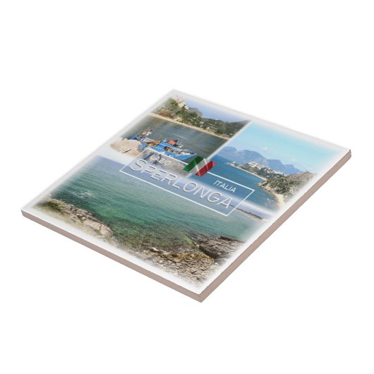 LZO017 SPERLONGA，モザイク，ラツィオ，イタリア， タイル (側面)