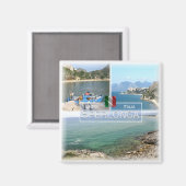 LZO017 SPERLONGA，モザイク，ラツィオ，イタリア，冷蔵庫 マグネット (正面/裏面)