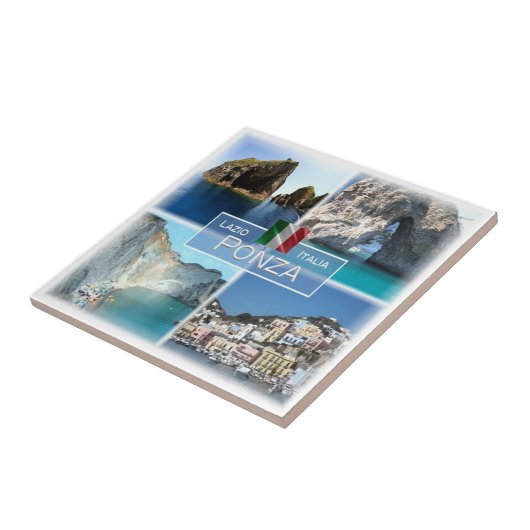 LZO018 PONZA，モザイク，ラツィオ，イタリア， タイル (側面)