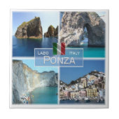 LZO019 PONZA，モザイク，ラツィオ，イタリア， タイル (正面)