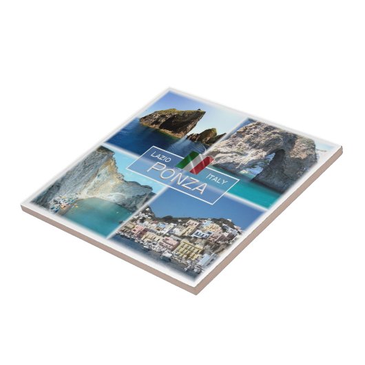 LZO019 PONZA，モザイク，ラツィオ，イタリア， タイル (側面)