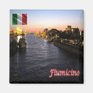 LZO030 FIUMICINO, Lazio,イタリア,冷蔵庫 マグネット