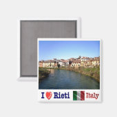 LZO036 RIETI I Love, River Velino，イタリア，冷蔵庫 マグネット (正面/裏面)