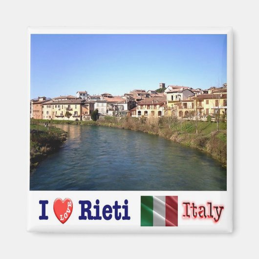 LZO036 RIETI I Love, River Velino，イタリア，冷蔵庫 マグネット (正面)