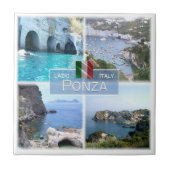 LZO042 PONZA, Lazio，イタリア， タイル (正面)