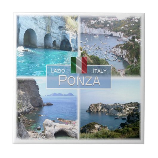 LZO042 PONZA, Lazio，イタリア， タイル (正面)