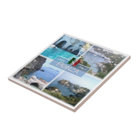 LZO042 PONZA, Lazio，イタリア， タイル (側面)