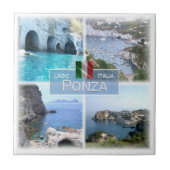 LZO044 PONZA, Lazio，イタリア， タイル (正面)