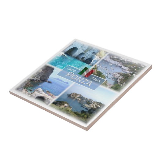 LZO044 PONZA, Lazio，イタリア， タイル (側面)