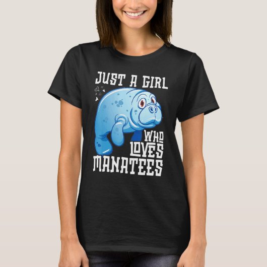 Mおもしろいが大好きな女の子だけマナティ・シャツ Tシャツ (正面)