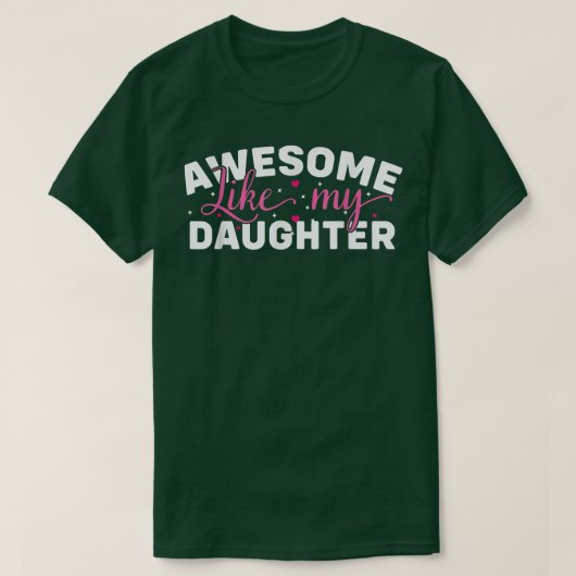 Mおもしろい様の娘からの母とパパの素晴らし贈り物 Tシャツ (デザイン正面)