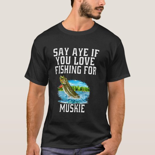 Mが好きならイエーイ 筋肉質な魚を釣るのが好きなら Tシャツ (正面)