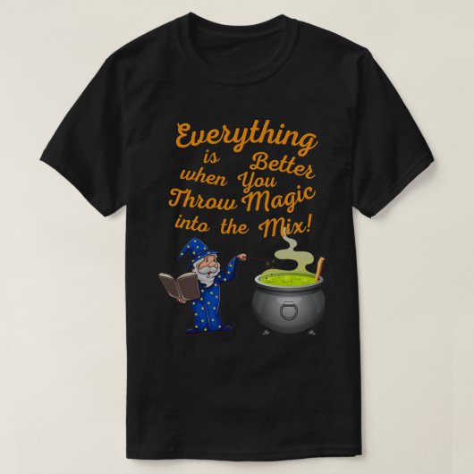 Mに魔法を投げれば万事好都合 Tシャツ (デザイン正面)