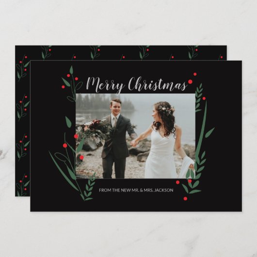 Mのクリスマスカーパーソナライズされたド「新婚ノエル」 シーズンカード (正面/裏面)