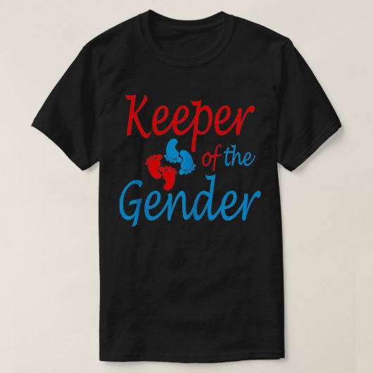 mのジェンダーパーティーアイディアの赤と青 tシャツ (デザイン正面)