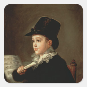 Mのフランシスコホセde Goya y Lucientes のポートレート スクエアシール