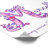 Mのモノグラムアート マルセラ 女の子の名前 意味 ポスター (角)