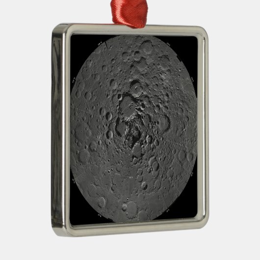 mの北極領域の月のモザイク メタルオーナメント (右)