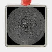 mの北極領域の月のモザイク メタルオーナメント (正面)