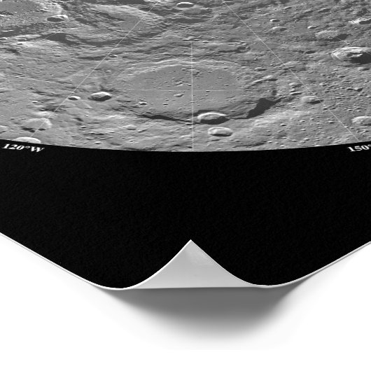 mの南極地域の月のモザイク ポスター (角)