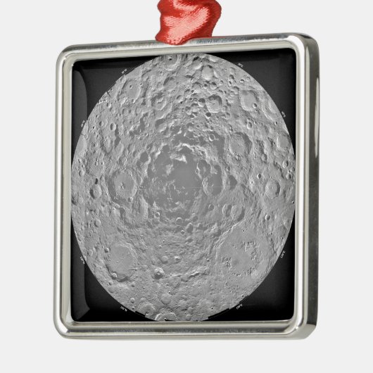 mの南極地域の月のモザイク メタルオーナメント (左)