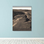 Mの東ヘラス地域の3つのクレーター キャンバスプリント (インサイチュ (ウッドフロア))