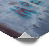 Mの歩道の黒いジャケット歩くの女性 ポスター (角)