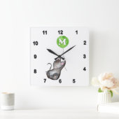 Mはマウス用 スクエア壁時計 (ホーム)