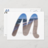 Mはミシガンの頭文字 ポストカード (正面/裏面)