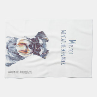 Mはミニチュア・シュナウツァーのためです キッチンタオル