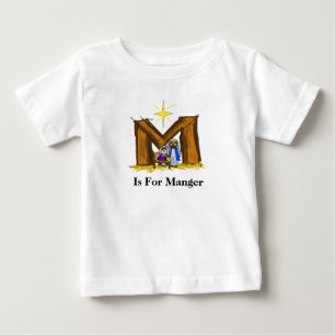 MはManger ChristianベビークリスマスTシャツ ベビーTシャツ