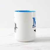 MはMerganserの略 ツートーンマグカップ (中央)