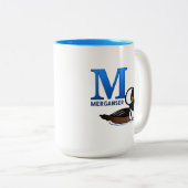 MはMerganserの略 ツートーンマグカップ (正面右)