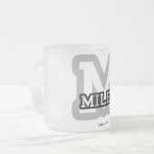 MはMileyのためです フロストグラスマグカップ (正面左)