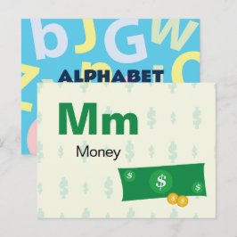 MはMoney用 – アルファベットフラッシュカード ポストカード