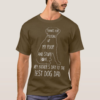 Mを拾うハッピーファーザー感謝していズデイ犬パパ Tシャツ