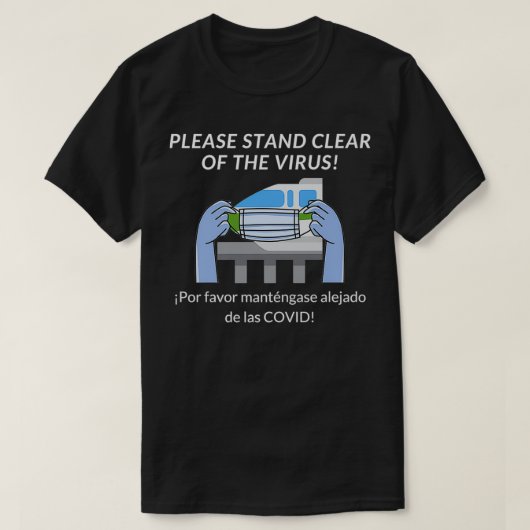 Mを着澄んたウィルスのモノレールのスタンド Tシャツ (デザイン正面)