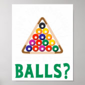 Mを見おもしろいて皮肉なプールビリヤードのスローガン ポスター (正面)