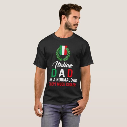 Mを除くイタリアン通常のパパのような父の日のパパ Tシャツ (正面フル)