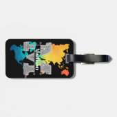 Mイニシャルパーソナライズされたシルバーモノグラムあなたの名前 ラゲッジタグ (裏面横)